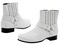 The Costume Center White and Black Rebel Men Adult Halloween Calf Boots Costume Accessory - Size 13